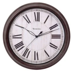 Westclox 11 In. L X 11 In. W Indoor Analog Wall Clock Glass/Plastic Brown