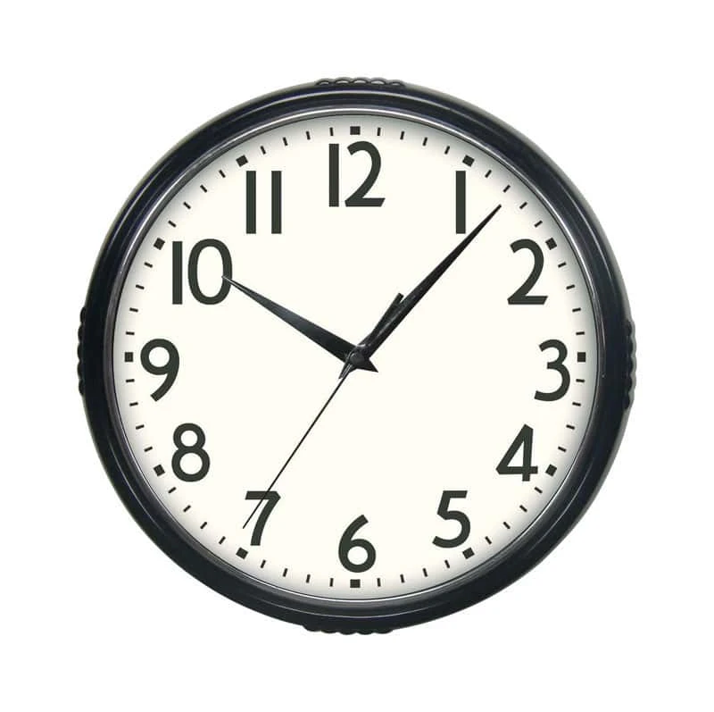 Westclox 9.75 In. L X 9 In. W Indoor Modern Analog Wall Clock Glass/Plastic Black 3 Westclox 9.75 In. L X 9 In. W Indoor Modern Analog Wall Clock Glass/Plastic Black