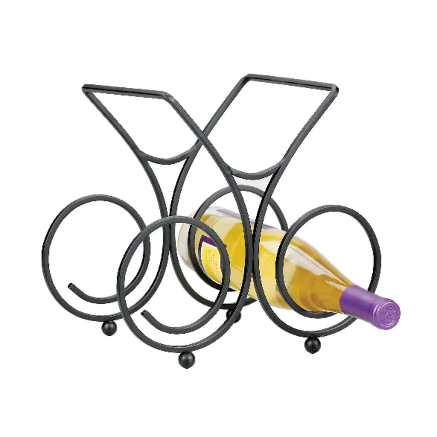 Spectrum 10.8 In. H X 10.1 In. W X 7 In. L Black Steel Wine Rack 3 Spectrum 10.8 In. H X 10.1 In. W X 7 In. L Black Steel Wine Rack