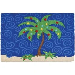 Jellybean 20 In. W X 30 In. L Multi-colored Palm Tree Accent Rug
