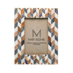 Matr Boomie Artemis Brown/Gray Bone Picture Frame 8.5 In. H X 6.5 In. W