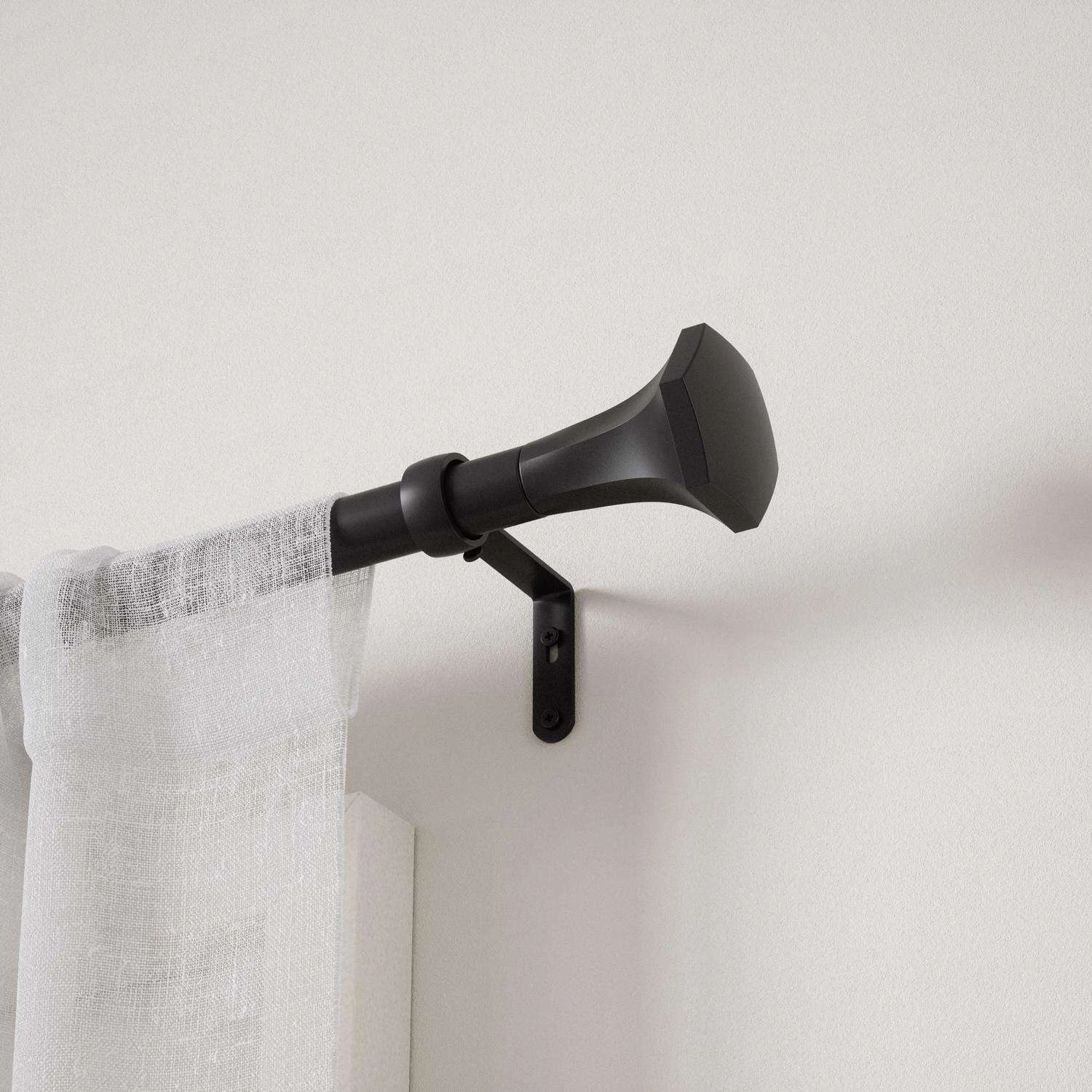 Umbra Sita Matte Black Curtain Rod 36 In. L X 72 In. L 6 Umbra Sita Matte Black Curtain Rod 36 In. L X 72 In. L - Image 4