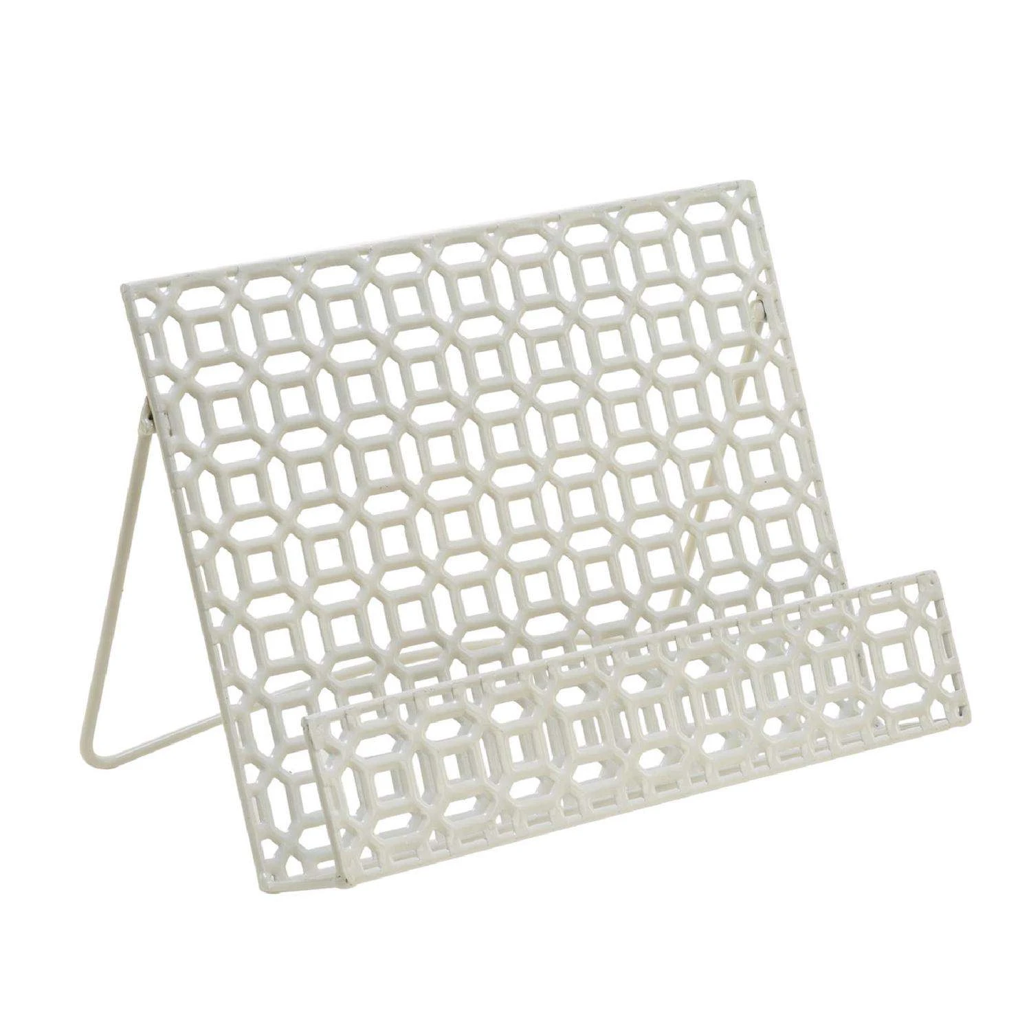 Tripar 7.9 In. H X 8 In. W X 10.75 In. L White Metal Cookbook Stand 3 Tripar 7.9 In. H X 8 In. W X 10.75 In. L White Metal Cookbook Stand
