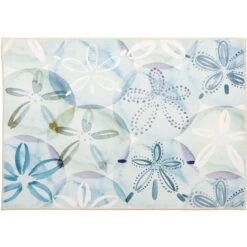 Olivia's Home 22 In. W X 32 In. L Multicolored Sand Dollar Mosaic Polyester Accent Rug