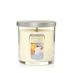 Yankee Candle Yellow Juicy Citrus & Sea Salt Scent Tumbler Candle 7 Oz