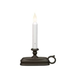 Xodus Innovations Aged Bronze/White None Scent Window Candles Flameless Flickering Candle