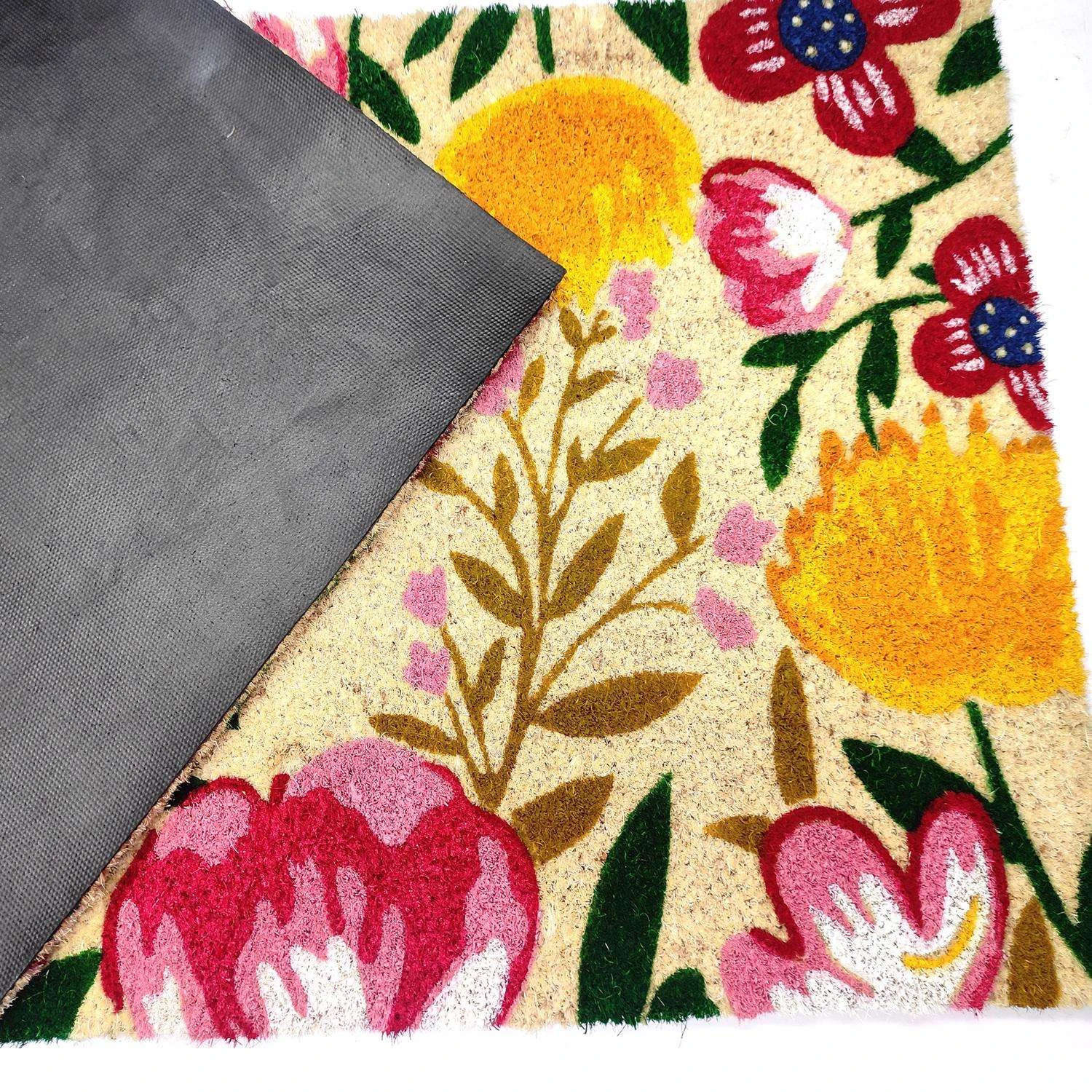 First Concept 18 In. W X 30 In. L Multicolored Flowers Coir Door Mat 7 First Concept 18 In. W X 30 In. L Multicolored Flowers Coir Door Mat - Image 5