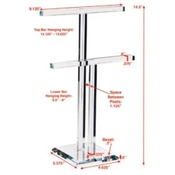 Tripar 14.5 In. H X 5.4 In. W X 9.15 In. L Clear Glass/Metal Double T-Bar Jewelry Stand 9 Tripar 14.5 In. H X 5.4 In. W X 9.15 In. L Clear Glass/Metal Double T-Bar Jewelry Stand -Umbra || Yankee Candle Sales 1c00cb2d b332 4740 bd7a 82b05b1890b1