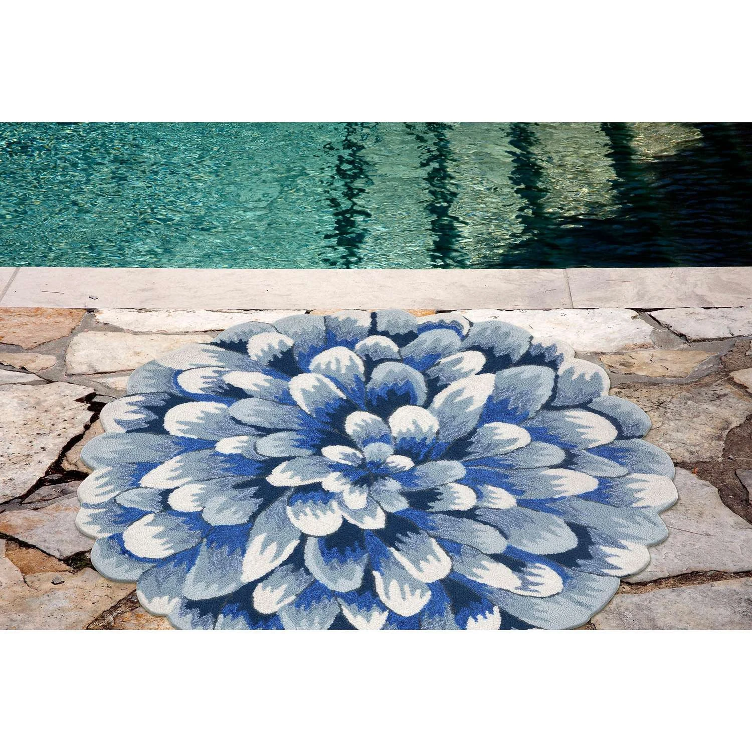Liora Manne Frontporch 3 Ft. W X 3 Ft. L Blue Novelty Polyester Rug 6 Liora Manne Frontporch 3 Ft. W X 3 Ft. L Blue Novelty Polyester Rug - Image 4