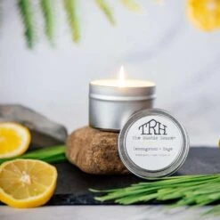 The Rustic House Silver Lemongrass/Sage Scent Travel Candle 4 Oz -Umbra || Yankee Candle Sales 1f86b19d 62c5 44d6 8893 f9451f1b328a