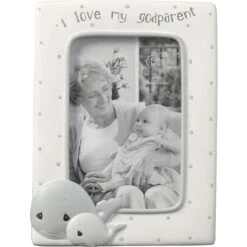 Precious Moments White Polyresin Photo Frame 8 In. H