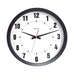 Westclox 14 In. L X 12 In. W Indoor Analog Wall Clock Plastic Black/White