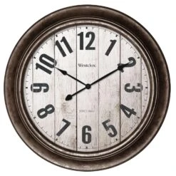 Westclox 15-1/2 In. L X 15-1/2 In. W Indoor Classic Analog Wall Clock Glass/Plastic Brown