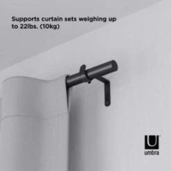 Umbra Zen Matte Black Curtain Rod 32 In. L X 128 In. L 21 Umbra Zen Matte Black Curtain Rod 32 In. L X 128 In. L -Umbra || Yankee Candle Sales 27b1b683 9565 475d 8811 c8a1c79fed4d