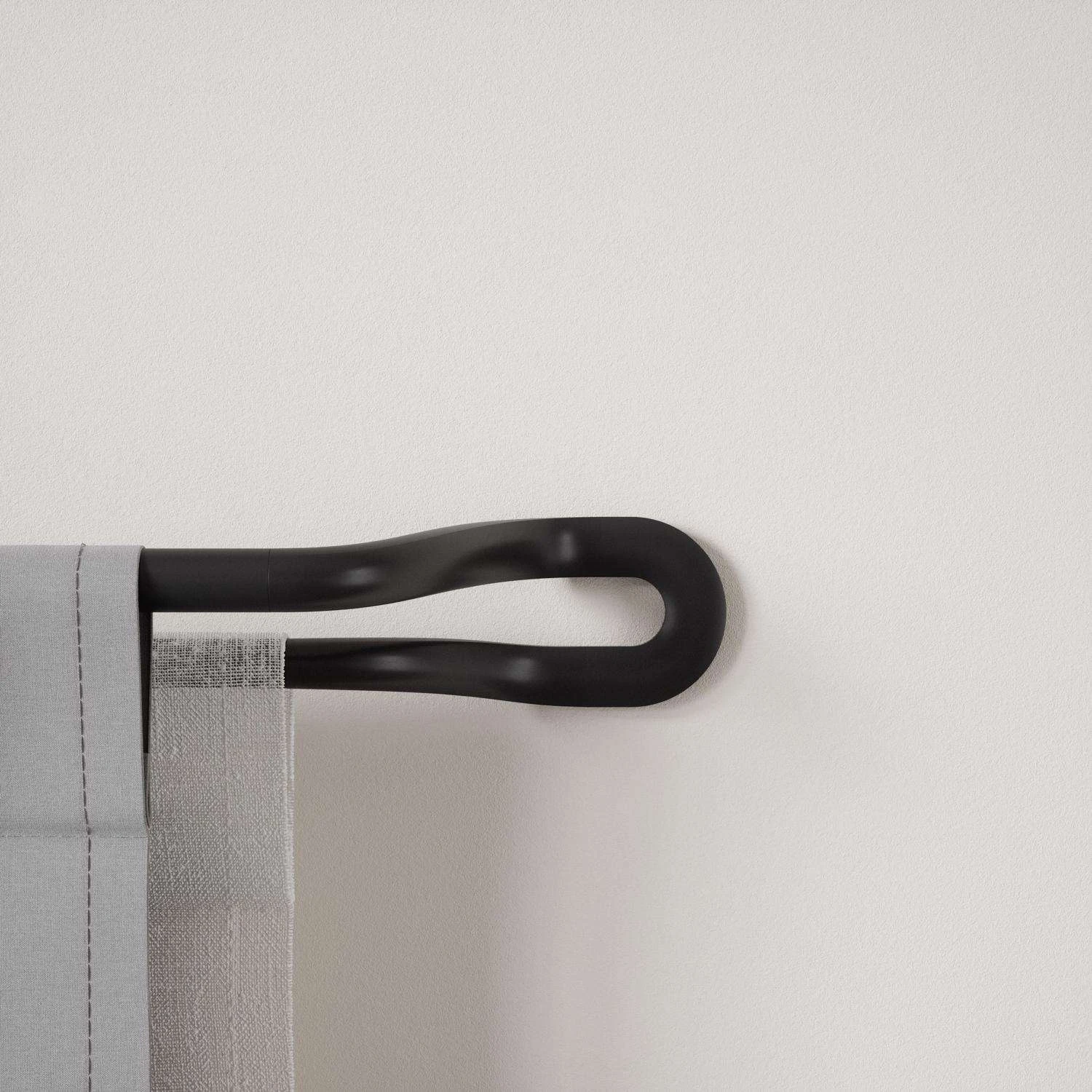 Umbra Midnight Blackout Matte Black Midnight Blackout Double Curtain Rod 42 In. L X 120 In. L 8 Umbra Midnight Blackout Matte Black Midnight Blackout Double Curtain Rod 42 In. L X 120 In. L - Image 6