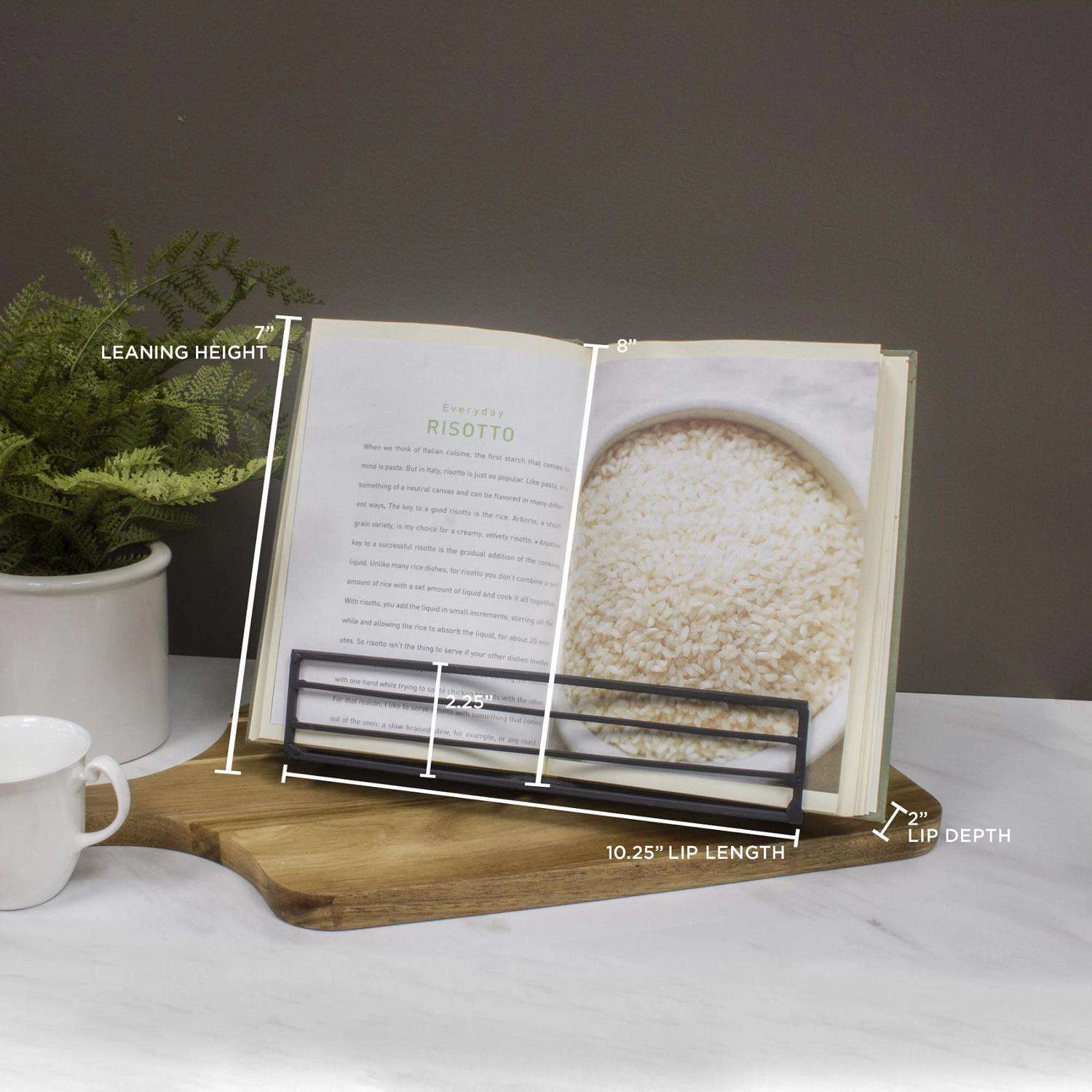 Tripar 7.5 In. H X 8 In. W X 10.5 In. L Powder Coated Black Metal Cookbook Stand 5 Tripar 7.5 In. H X 8 In. W X 10.5 In. L Powder Coated Black Metal Cookbook Stand - Image 3