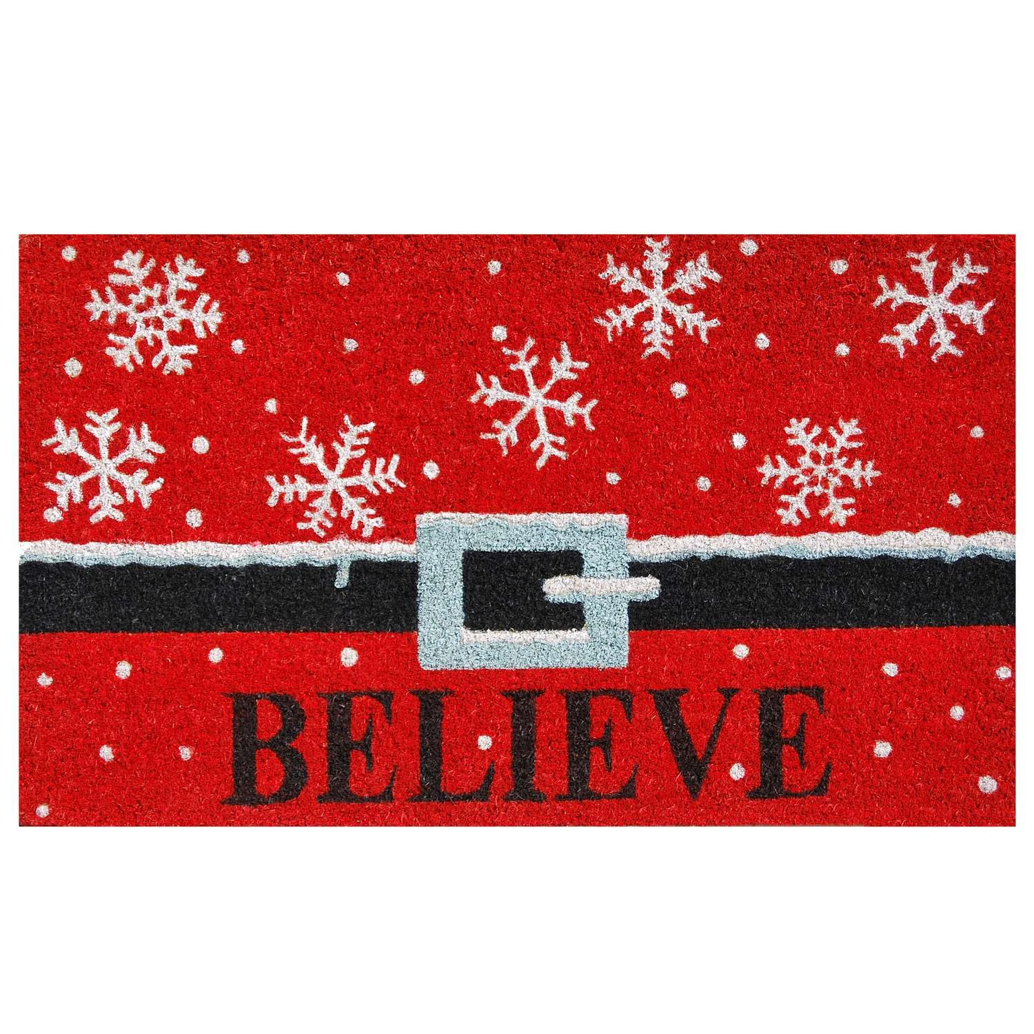 Home & More 1.42 W X 2.42 L Red Christmas Believe Coir Door Mat 3 Home & More 1.42 W X 2.42 L Red Christmas Believe Coir Door Mat