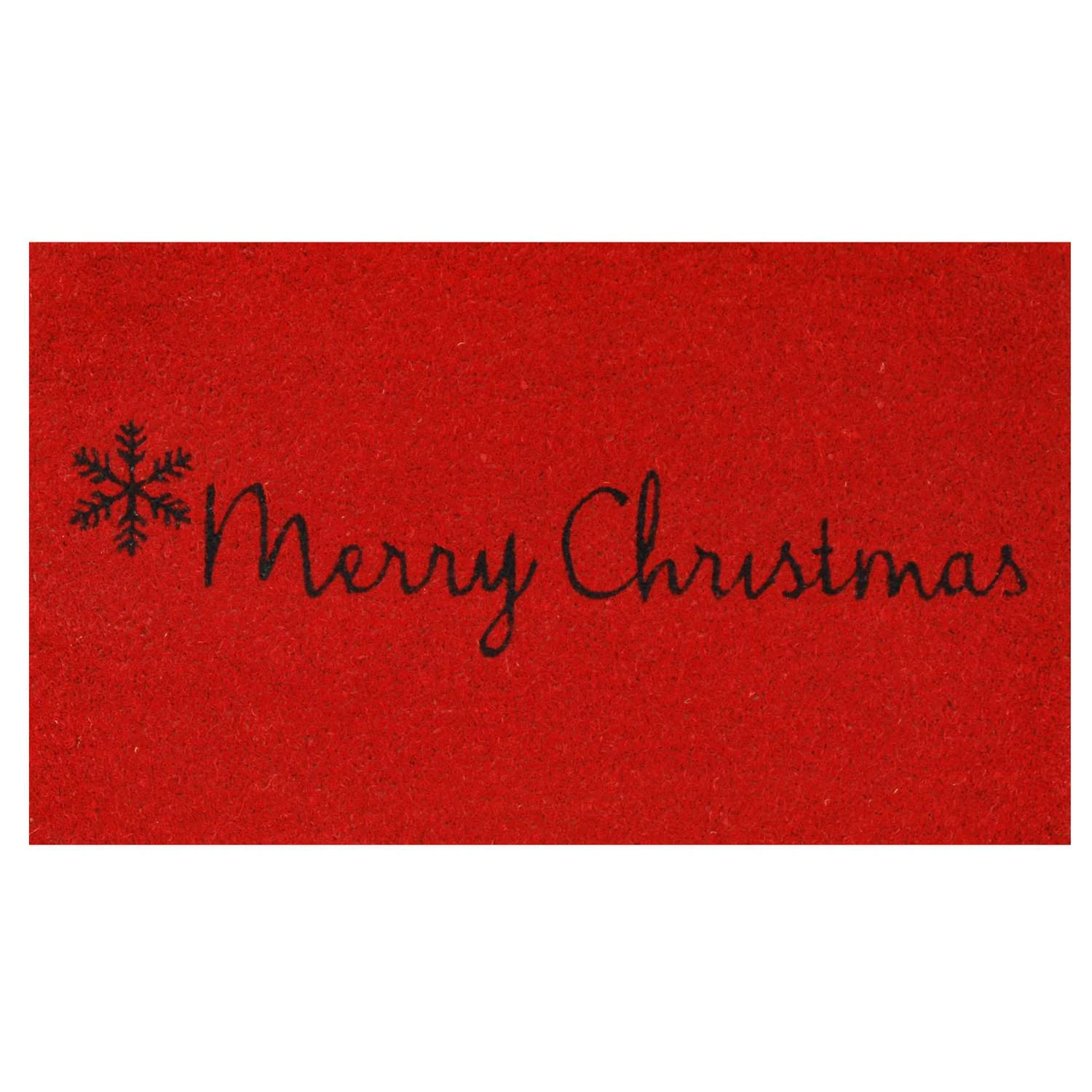 Home & More 1.42 W X 2.42 L Red Merry Christmas Coir Door Mat 3 Home & More 1.42 W X 2.42 L Red Merry Christmas Coir Door Mat