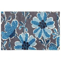Simple Spaces 21 In. W X 33 In. L Multicolored Indigo Cornflowers Polyester Rug