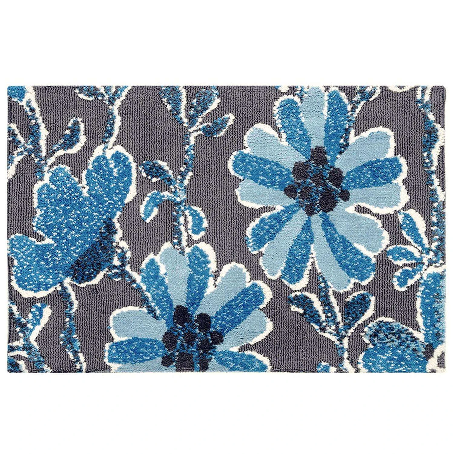Simple Spaces 21 In. W X 33 In. L Multicolored Indigo Cornflowers Polyester Rug 3 Simple Spaces 21 In. W X 33 In. L Multicolored Indigo Cornflowers Polyester Rug