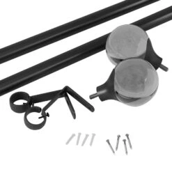 Umbra Orba Matte Black Curtain Rod 36 In. L X 72 In. L