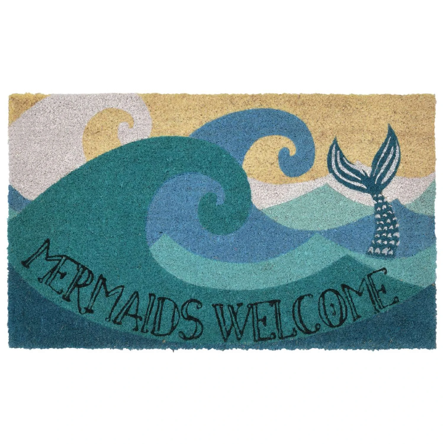 Liora Manne 2 Ft. W X 3 Ft. L Blue Mermaid Welcome Coir Floor Mat 3 Liora Manne 2 Ft. W X 3 Ft. L Blue Mermaid Welcome Coir Floor Mat