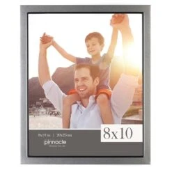 Pinnacle Satin Black/Silver Metal Picture Frame 10.9 In. H X 9 In. W