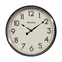 Westclox 12 In. L X 12 In. W Indoor Analog Wall Clock Glass Black