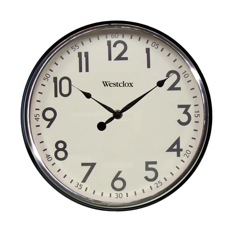 Westclox 12 In. L X 12 In. W Indoor Analog Wall Clock Glass Black 3 Westclox 12 In. L X 12 In. W Indoor Analog Wall Clock Glass Black