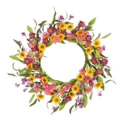 Glitzhome 24 In. H X 4 In. W X 24 In. L Multicolored Wreath