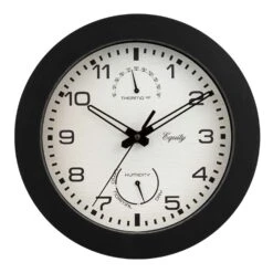 La Crosse Technology 10.65 In. L X 2.45 In. W Indoor And Outdoor Casual Analog Wall Clock Glass/Plas