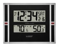 La Crosse Technology 11 In. L X 1.10 In. W Indoor And Outdoor Contemporary Digital Atomic Wall Clock