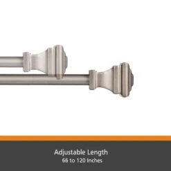 Kenney Fast Fit Pewter Pewter Milton Curtain Rod 66 In. L X 120 In. L -Umbra || Yankee Candle Sales 480b82d9 11b3 4fff 9970 58f6b4fd6534