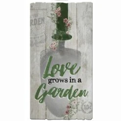 Oak Patch Gifts In The Garden 17 In. H X 1 In. W X 9 In. L Multicolored Wood Wall Art