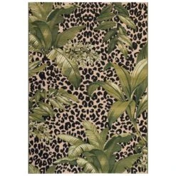 Liora Manne 4.83 Ft. W X 7.5 Ft. L Green Polypropylene Accent Rug
