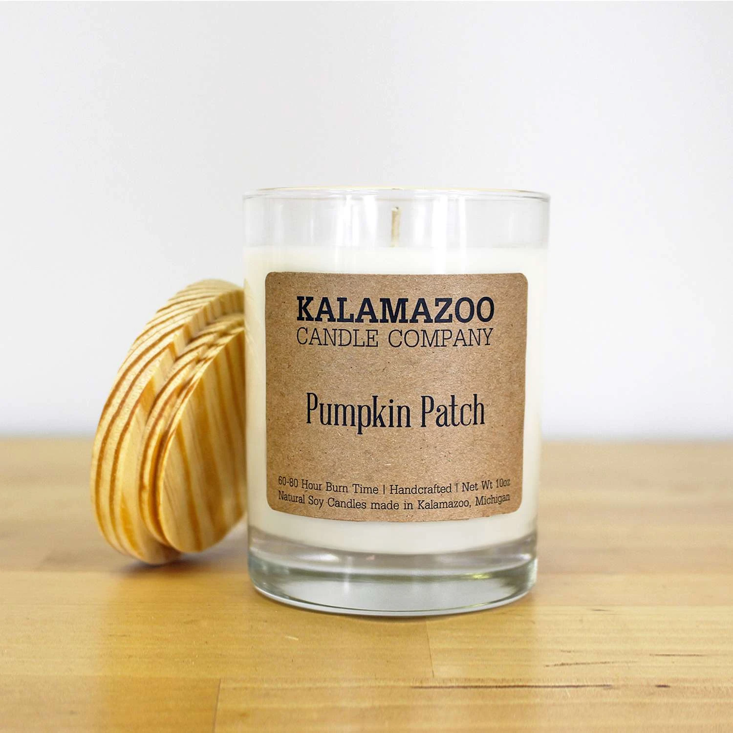 Kalamazoo Candle Company Clear Glass Jar With White Soy Wax, Wood Lid Pumpkin Patch Scent Pumpkin Pa 3 Kalamazoo Candle Company Clear Glass Jar With White Soy Wax, Wood Lid Pumpkin Patch Scent Pumpkin Pa