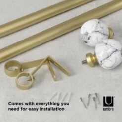 Umbra Venus Gold Curtain Rod 36 In. L X 72 In. L -Umbra || Yankee Candle Sales 4e8e62e7 90ad 460b bab1 646fe9a5d0ae