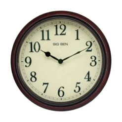 Westclox 15.5 In. L X 15.5 In. W Indoor Classic Analog Wall Clock Glass/Wood Brown