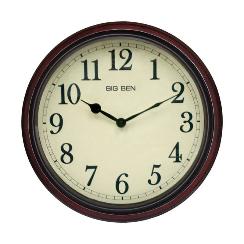 Westclox 15.5 In. L X 15.5 In. W Indoor Classic Analog Wall Clock Glass/Wood Brown 3 Westclox 15.5 In. L X 15.5 In. W Indoor Classic Analog Wall Clock Glass/Wood Brown