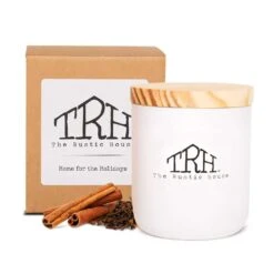 The Rustic House White Cinnamon/Clove/Nutmeg Scent Candle 8 Oz
