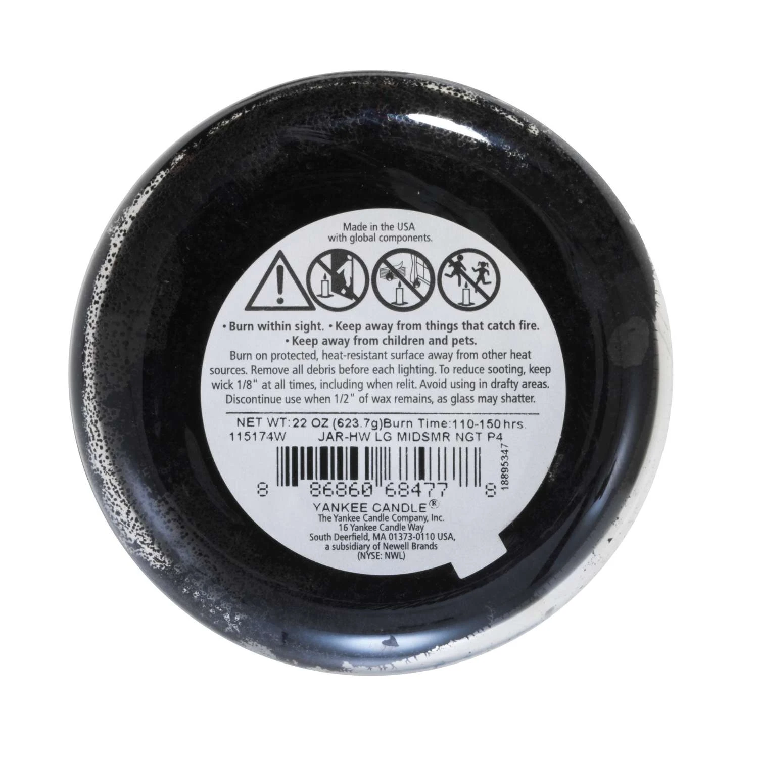 Yankee Candle Black MidSummer's Night Scent Large Candle Jar 22 Oz 5 Yankee Candle Black MidSummer's Night Scent Large Candle Jar 22 Oz - Image 3