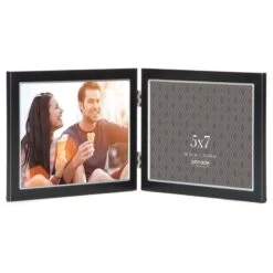 Pinnacle Matte Black/Silver Metal Picture Frame 5.9 In. H X 15.9 In. W