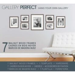 Gallery Solutions Walnut Brown Wood Picture Frame Gallery
