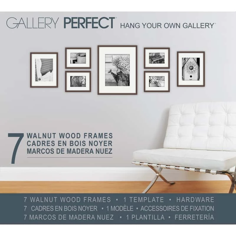 Gallery Solutions Walnut Brown Wood Picture Frame Gallery 3 Gallery Solutions Walnut Brown Wood Picture Frame Gallery