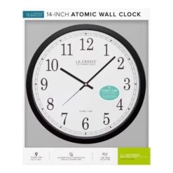 La Crosse Technology 14 In. L X 14 In. W Indoor Modern Analog Atomic Wall Clock Glass/Plastic Black -Umbra || Yankee Candle Sales 57a86eae f0a2 412e 89f2 d27e5ca63098