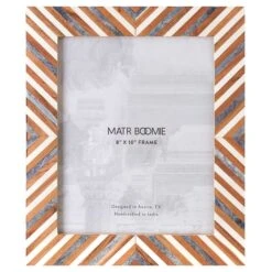 Matr Boomie Brown/White Wood Picture Frame 0.75 In. H X 10.5 In. W