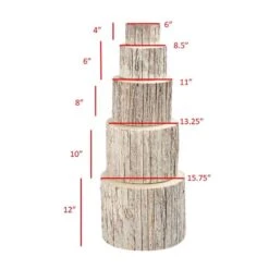 Tripar 12 In. H X 15-3/4 In. W X 15-3/4 In. L Natural Wood Bark Wrapped Risers -Umbra || Yankee Candle Sales 5a102d5a 5f65 4b9d 94ea b16e010d2452