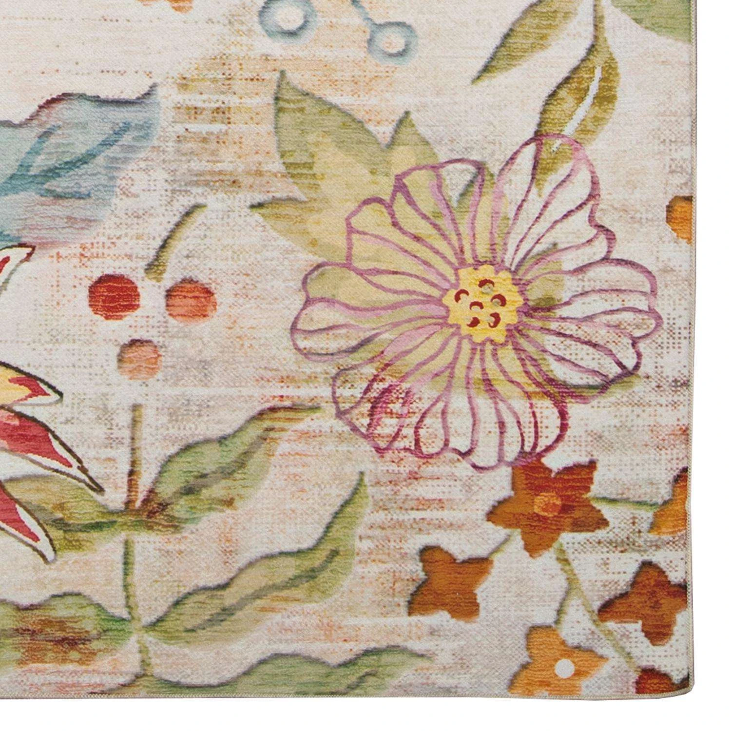 Linon Home Decor 7 Ft. W X 5 Ft. L Ivory/Pink Daytona Polyester Rug 4 Linon Home Decor 7 Ft. W X 5 Ft. L Ivory/Pink Daytona Polyester Rug - Image 2