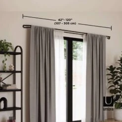 Umbra Midnight Blackout Matte Black Midnight Blackout Double Curtain Rod 42 In. L X 120 In. L 21 Umbra Midnight Blackout Matte Black Midnight Blackout Double Curtain Rod 42 In. L X 120 In. L -Umbra || Yankee Candle Sales 5c5fab89 a6ab 48a2 bb9d 52abce9c11ca