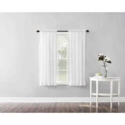No918 Erica White Curtain 51 In. W X 63 In. L